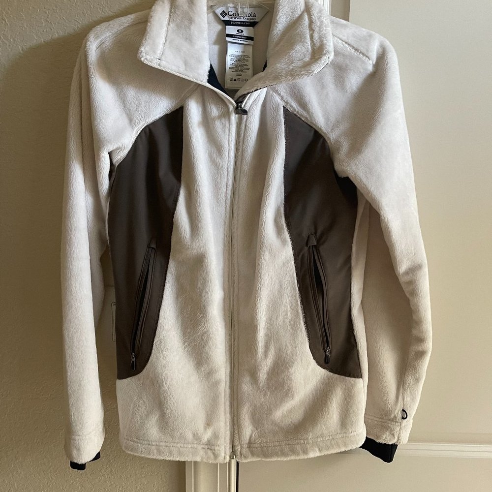 Women's Columbia fur jacket, size small, worn once